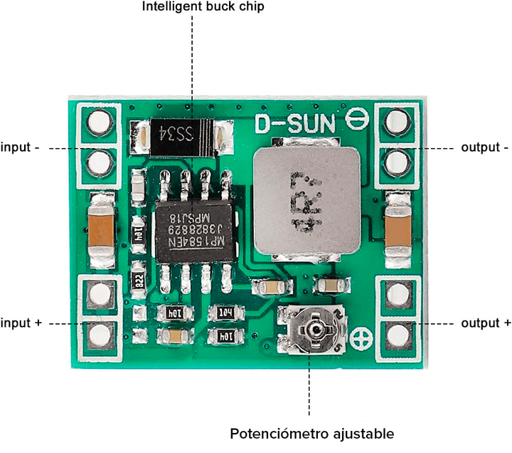 Modulo Regulador Mp1584 Voltaje Step Down 3a 0.8~25v - Tecneu