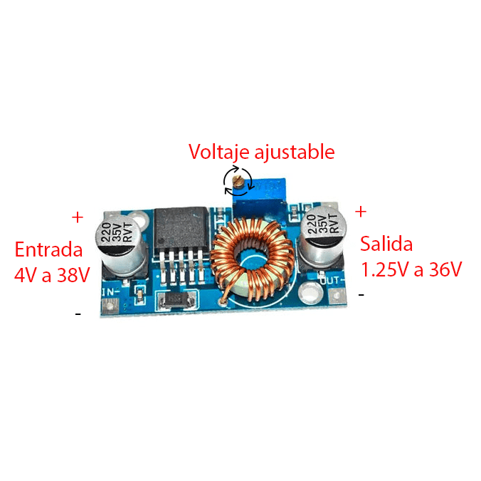Modulo Regulador Xl4015 5a 4 - 38v A 1.25 - 36v Step Down - Tecneu