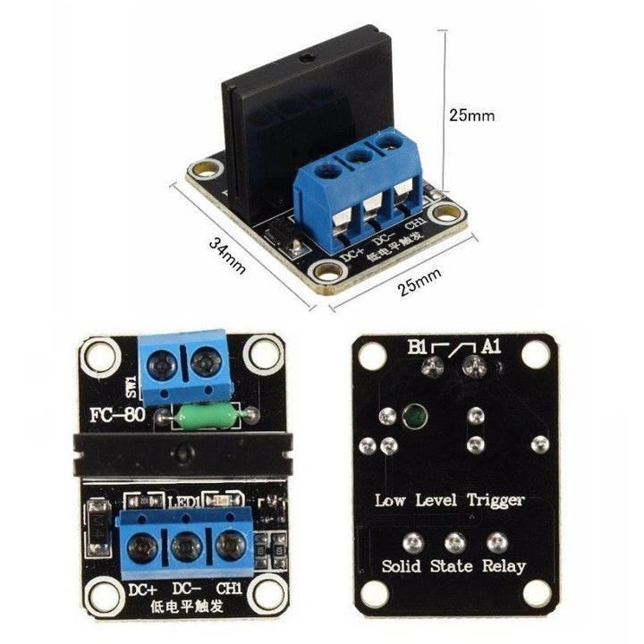 Modulo Relevador Relay Estado Solido Ss 1 Canal 2a - Tecneu