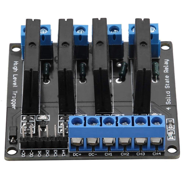 Modulo Relevador Relay Estado Solido Ss 4 Canales 2a - Tecneu
