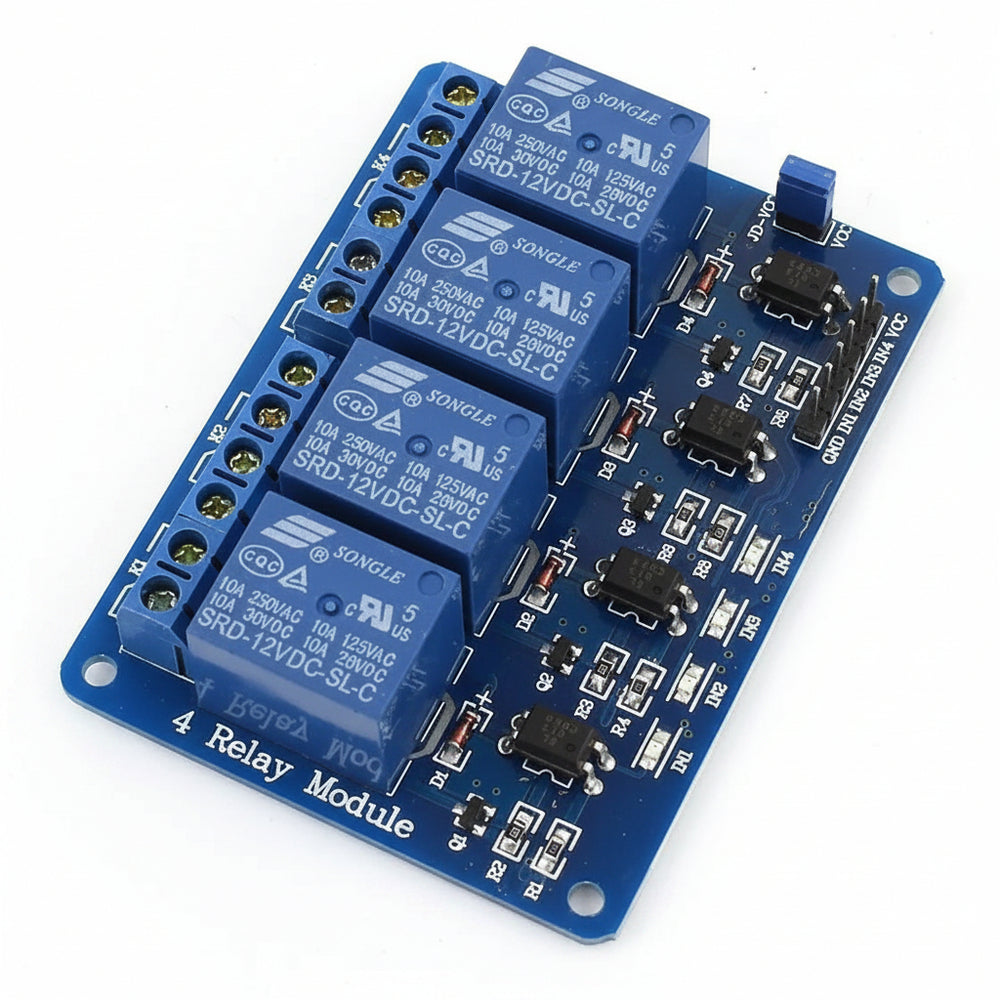 Modulo Relevadores Relay 4 Canales 12v