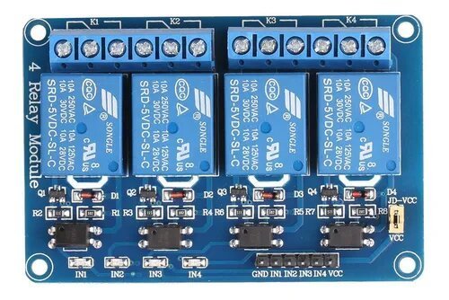 Modulo Relevadores Relay 4 Canales 5v - Tecneu