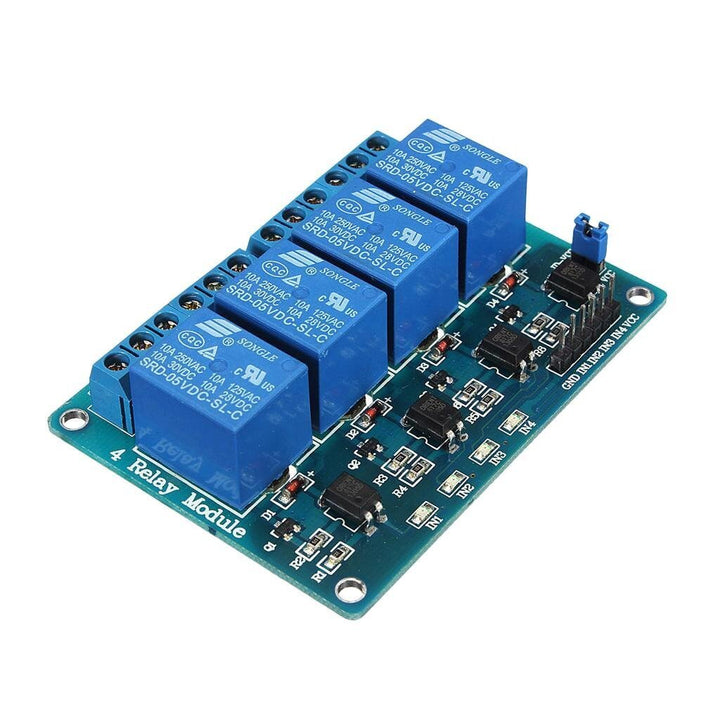 Modulo Relevadores Relay 4 Canales 5v - Tecneu