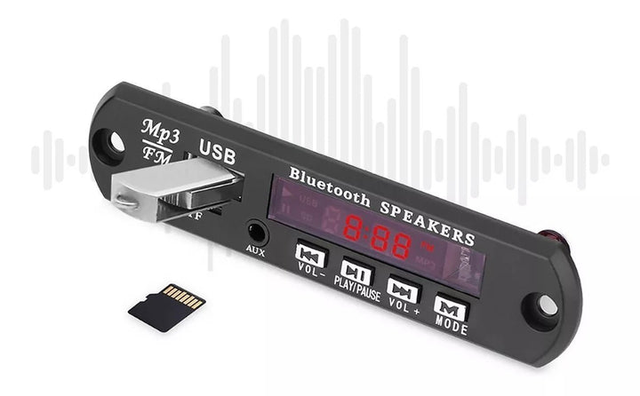 Modulo Reproductor Audio Mp3 Stereo Bluetooth Auxiliar Usb - Tecneu
