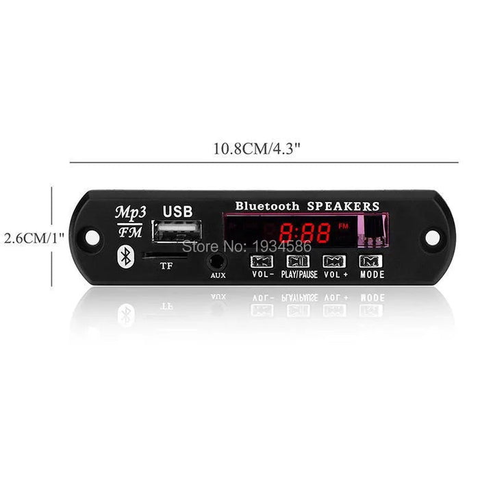 Modulo Reproductor Audio Mp3 Stereo Bluetooth Auxiliar Usb - Tecneu
