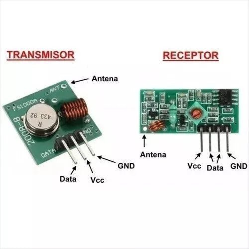 Modulo Rf Emisor Y Receptor 433 Mhz - Tecneu