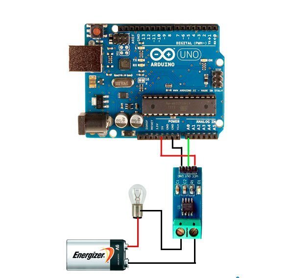 Modulo Sensor De Corriente Efecto Hall Acs712 20a - Tecneu