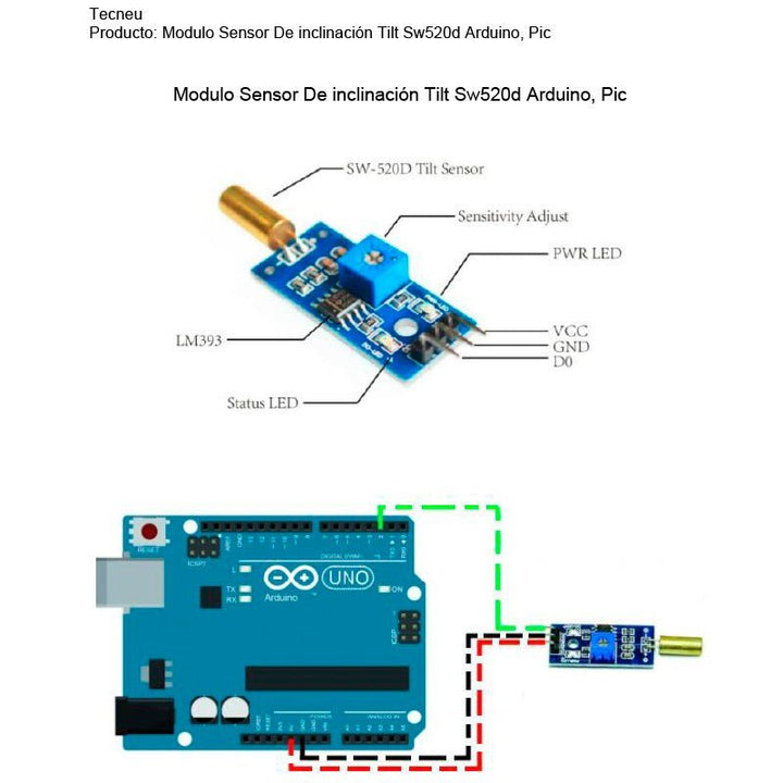 Modulo Sensor De Inclinacion Tilt Sw520d - Tecneu