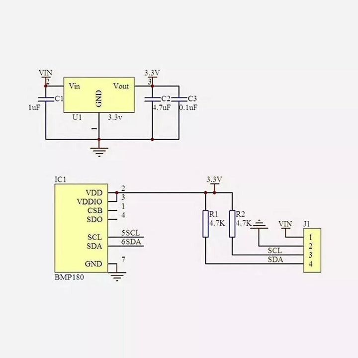 Modulo Sensor De Presion Barometrica Bmp180 Gy68 - Tecneu