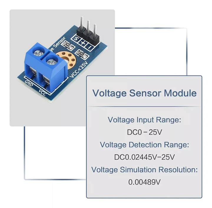 Modulo Sensor Detector De Voltaje 0 A 25v - Tecneu