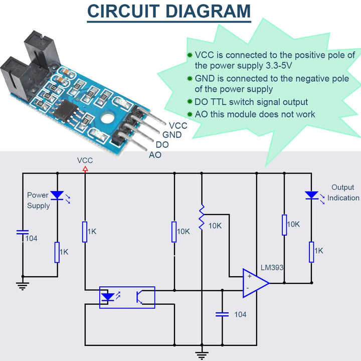 Modulo Sensor Medidor De Velocidad Rpm F249, LM393 - Tecneu