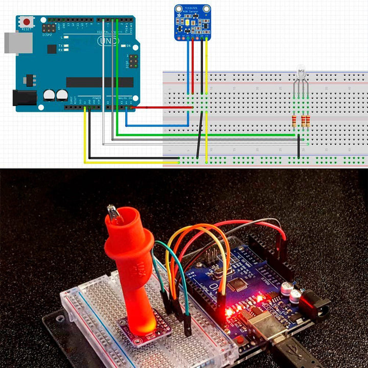 Modulo Sensor Reconocimiento De Color Rgb Tcs34725 - Tecneu