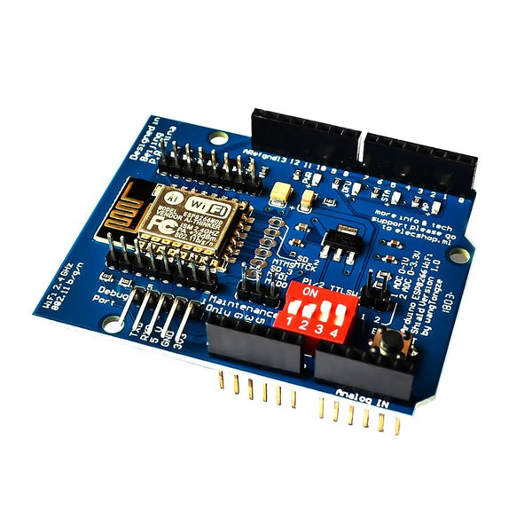 Modulo Shield Wifi Esp8266 2.4ghz para Tarjetas Uno, Mega - Tecneu