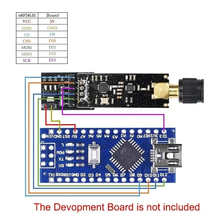 Módulo Transceptor Inalámbrico Rf Nrf24l01 2.4ghz Con Antena - Tecneu