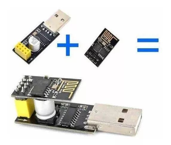 Modulo Wifi Esp8266 Esp - 01s Con Adaptador Usb Programador - Tecneu