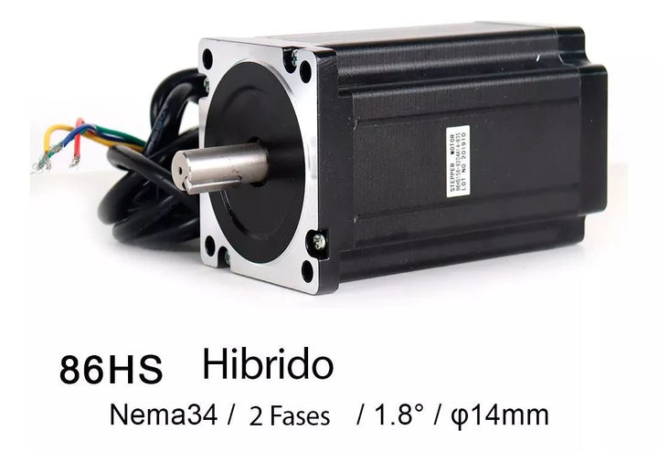 Motor A Pasos Nema 34 Cnc 86hs156 - 6204 Bipolar 6.2a 122kg/cm 3.6v - Tecneu