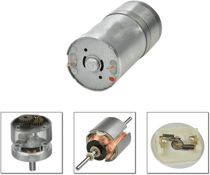 Motorreductor 12V DC JGA25 - 370 620 RPM Eje Tipo D 4mm - Tecneu