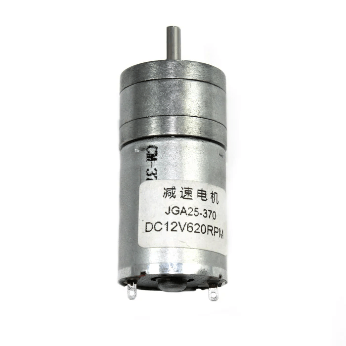 Motorreductor 12V DC JGA25 - 370 620 RPM Eje Tipo D 4mm - Tecneu
