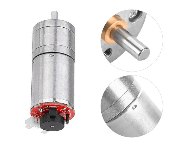 Motorreductor 12VDC JGA25 - 370 Motor 60 - 350RPM + Encoder Integrado - Tecneu