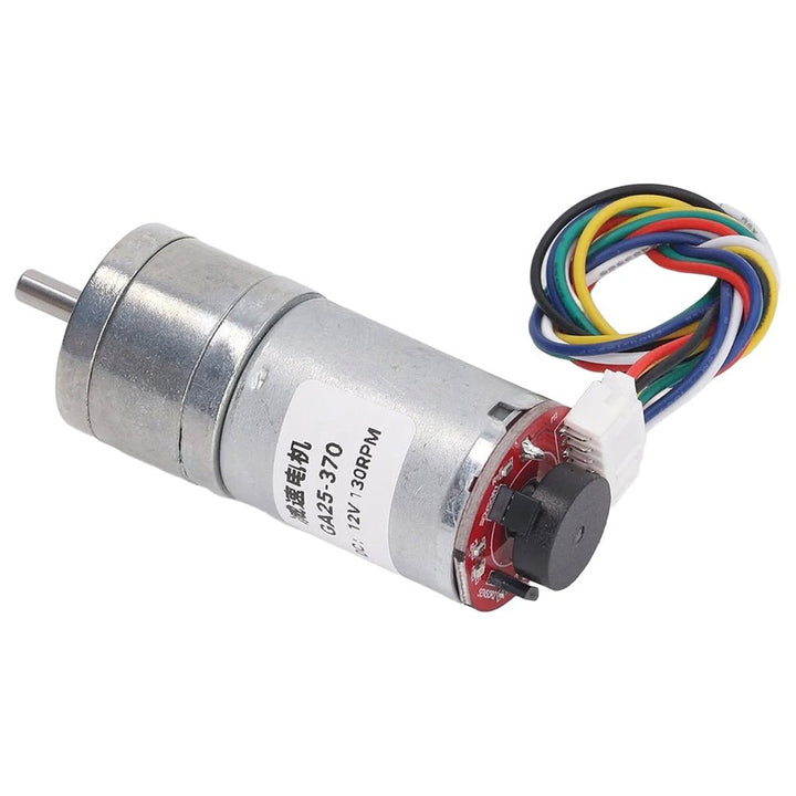 Motorreductor JGA25 - 370 12V 130RPM Motor DC con encoder integrado - Tecneu