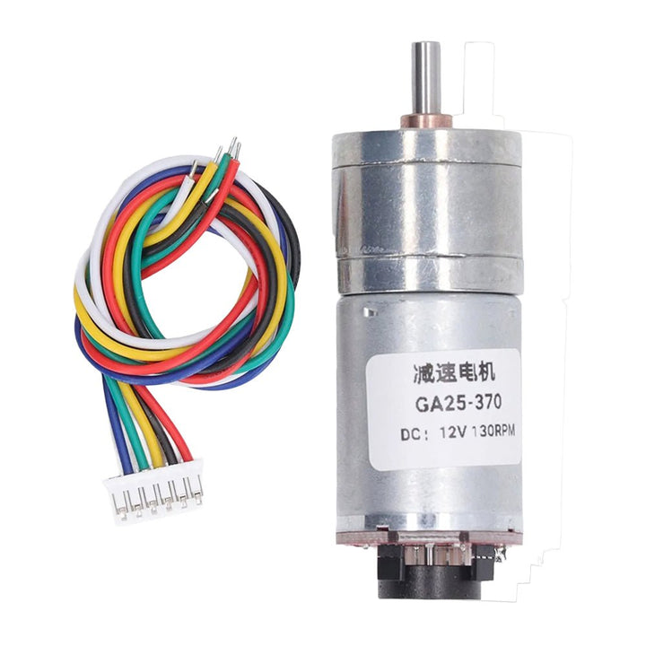 Motorreductor JGA25 - 370 12V 130RPM Motor DC con encoder integrado - Tecneu