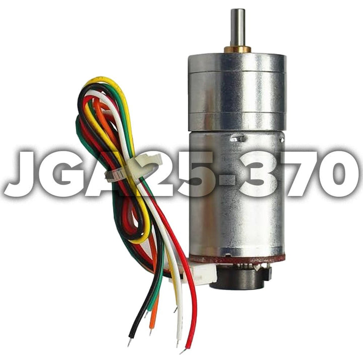 Motorreductor JGA25 - 370 12V 130RPM Motor DC con encoder integrado - Tecneu