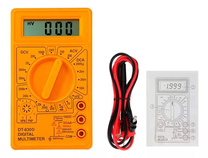 Multimetro Digital Dt830d Mini Zumbador Dh - 830d 750v Ac Dc - Tecneu