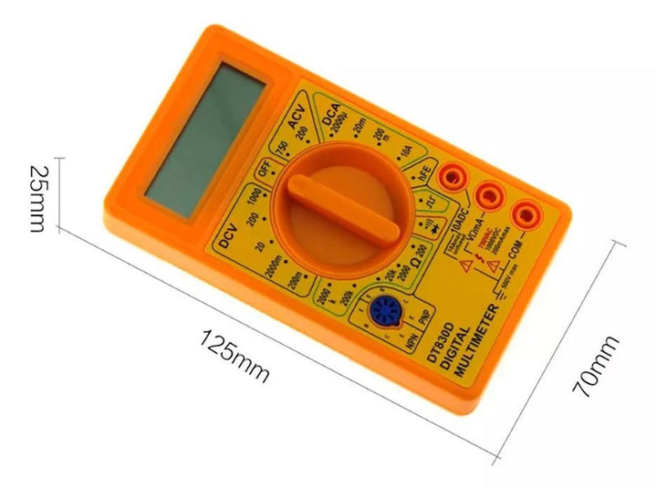 Multimetro Digital Dt830d Mini Zumbador Dh - 830d 750v Ac Dc - Tecneu
