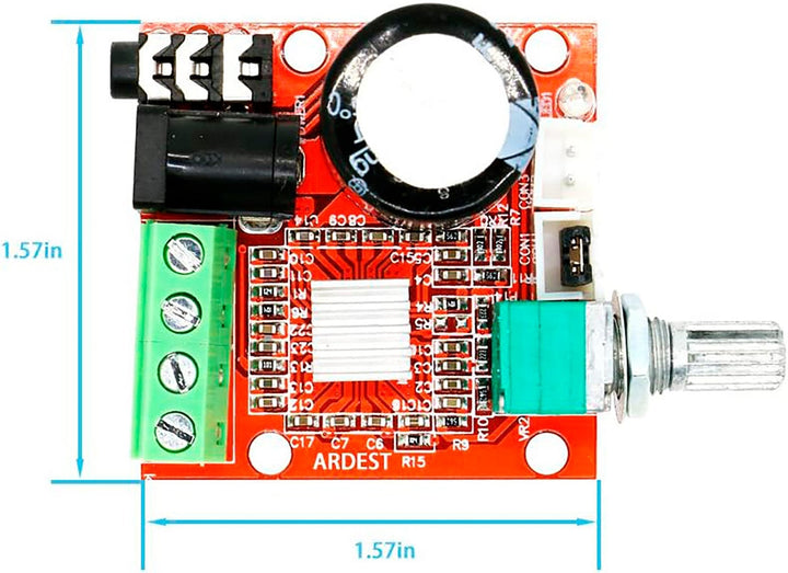 Pam8610 Amplificador Audio Control De Volumen 2x10w - Tecneu