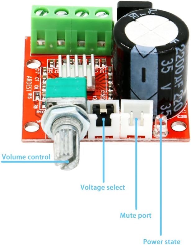 Pam8610 Amplificador Audio Control De Volumen 2x10w - Tecneu