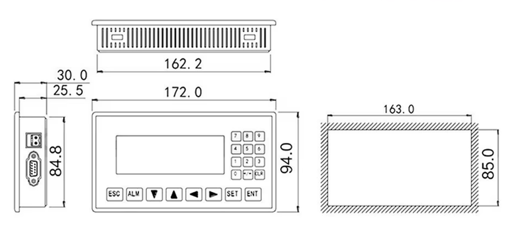 Pantalla HMI Op320 - A para PLC Mitsubishi Siemens RS232/RS422 LCD 192x64 - Tecneu
