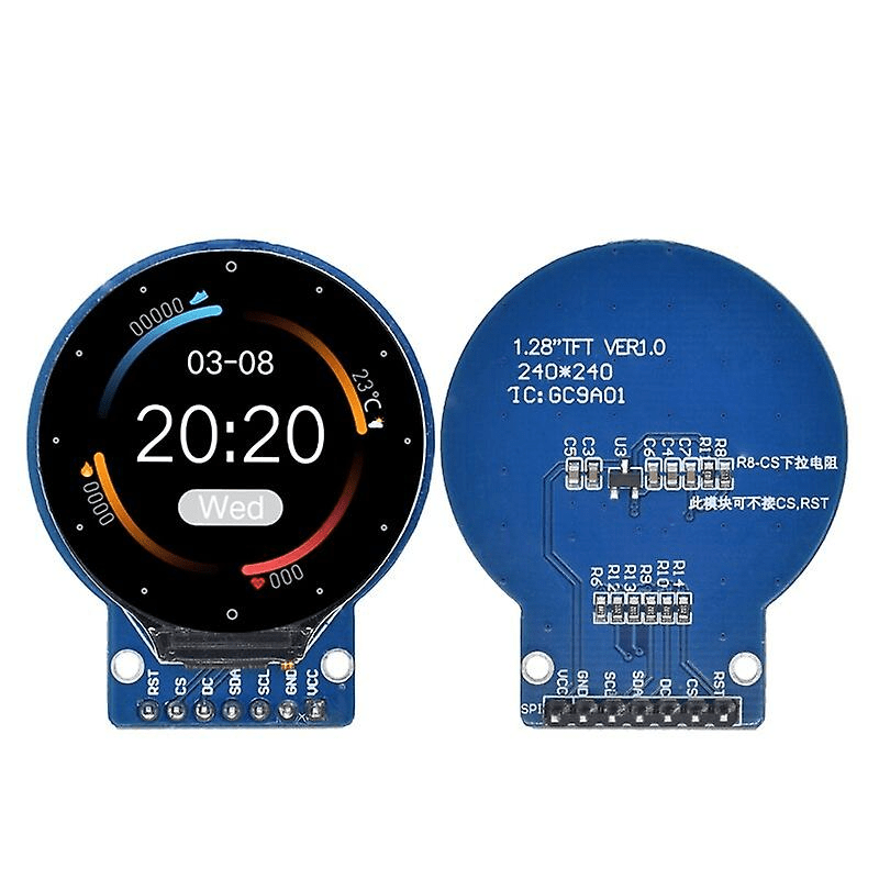 Pantalla Redonda TFT GC9A01 LCD 1.28" 240x240 SPI RGB