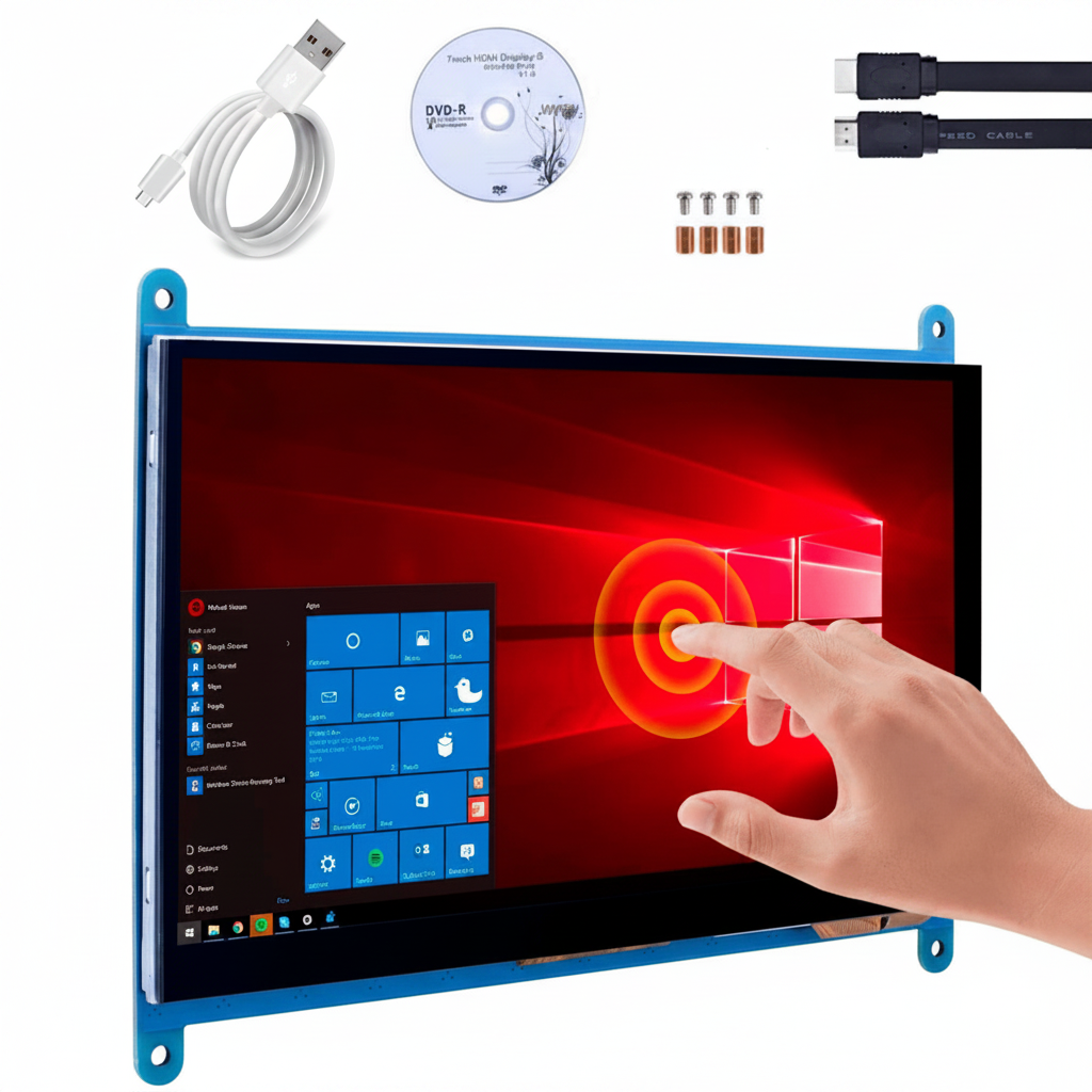 Pantalla Touch 7 Pulgadas Lcd 1024x600 Tactil Raspberry Pi - Tecneu