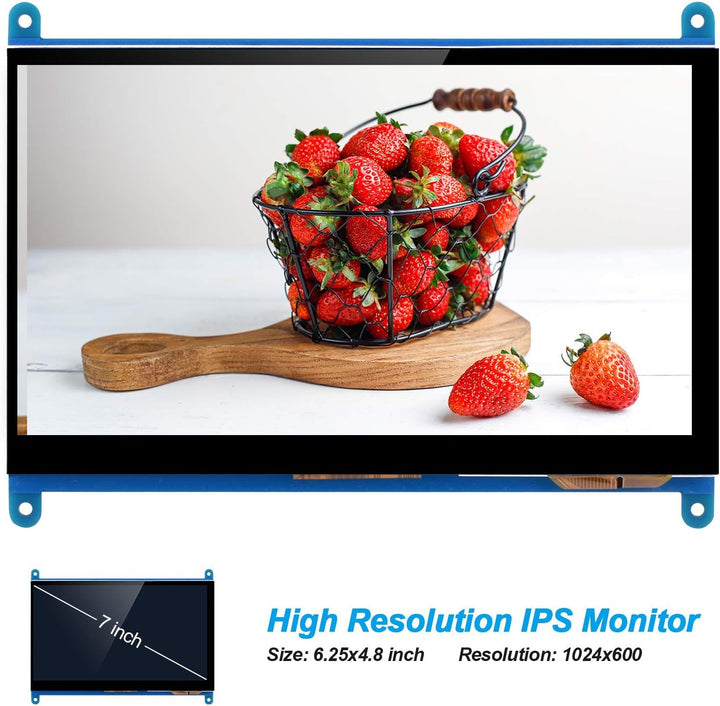 Pantalla Touch 7 Pulgadas Lcd 1024x600 Tactil Raspberry Pi - Tecneu