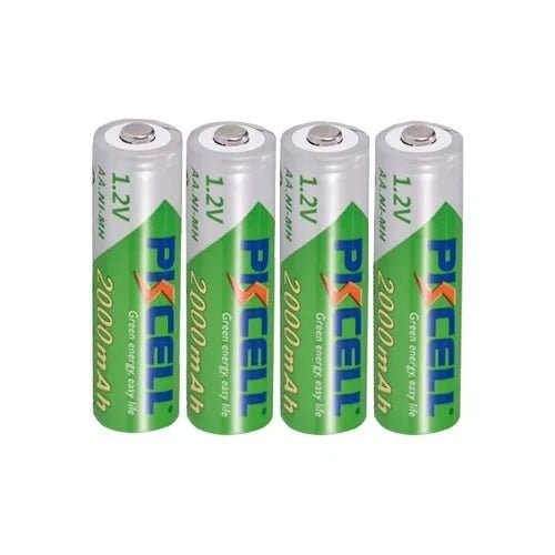 Paquete 4 Pilas Recargables PkCell® 1.2v Baterías 2000mAh - Tecneu