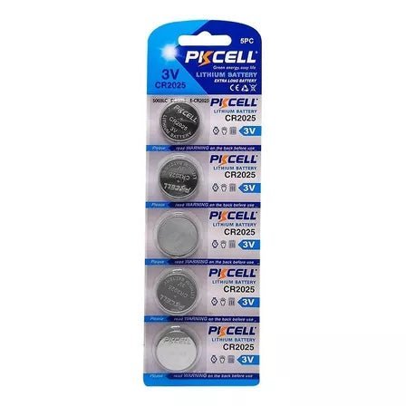 Paquete 5 Pilas Tipo Moneda Cr2025 3v Pkcell Reloj Juguete Control Y Más - Tecneu