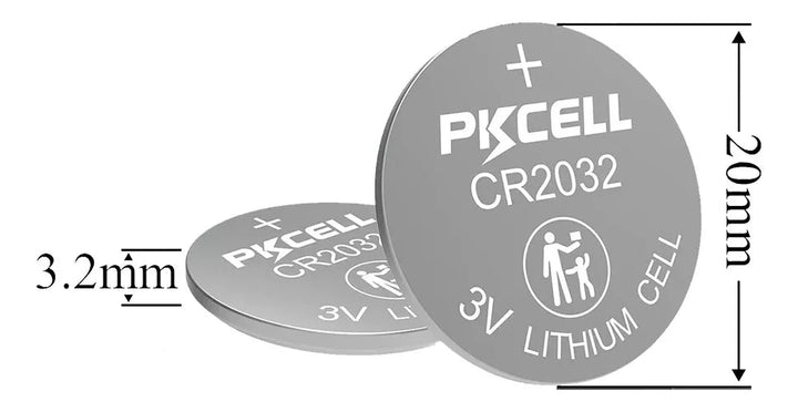 Paquete 5 Pilas Tipo Moneda Cr2032 3v Pkcell Reloj Juguete Control - Tecneu