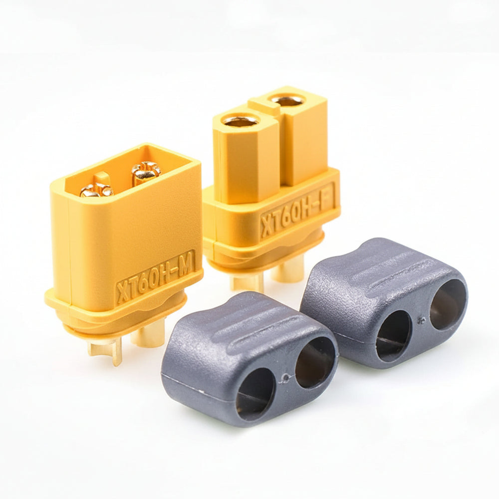 Par De Conector Para Batería Lipo Xt60h Macho Y Hembra + Protectores