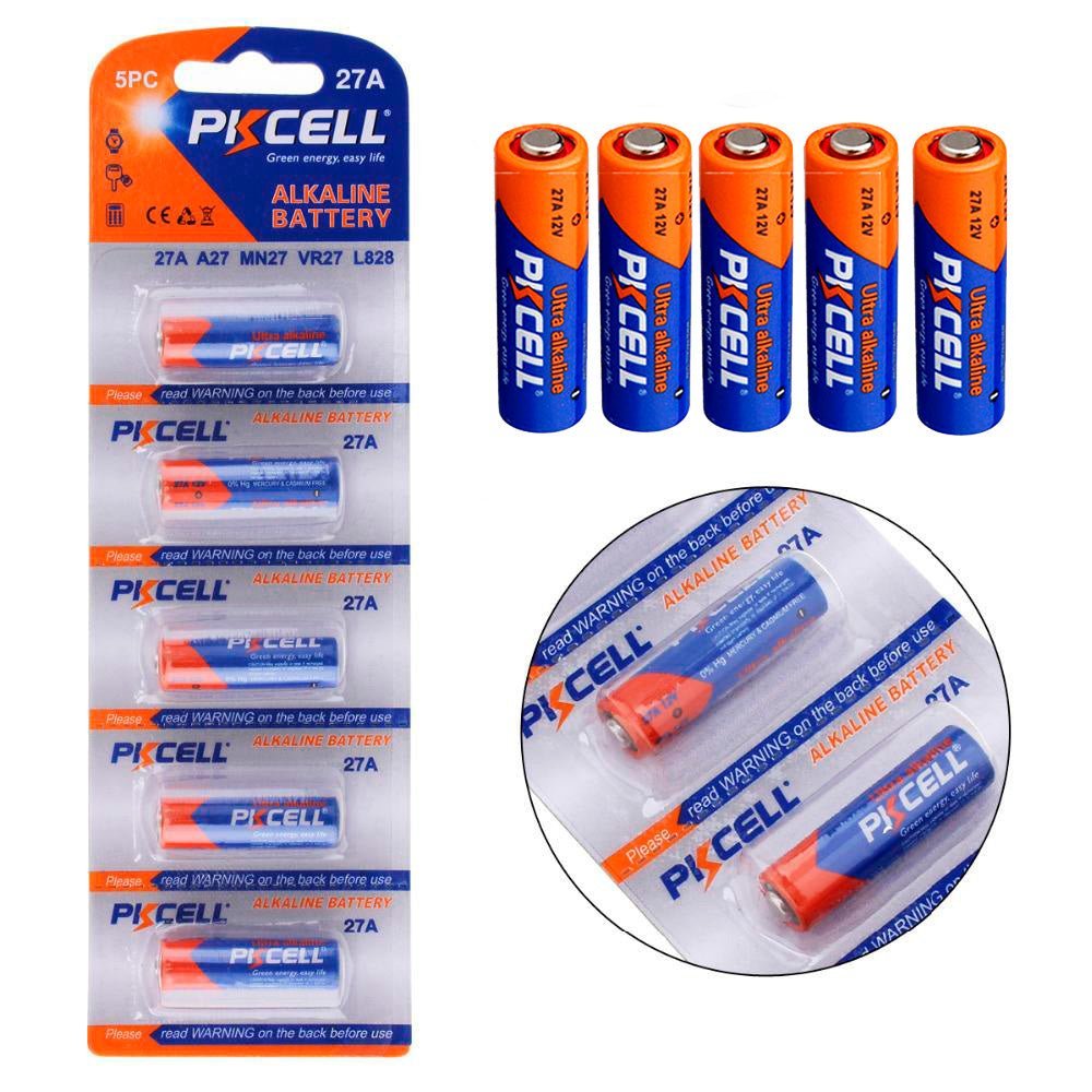 5 Pilas 27a 12v Ultra Alcalina Control Alarma Porton Pkcell® Lr27a