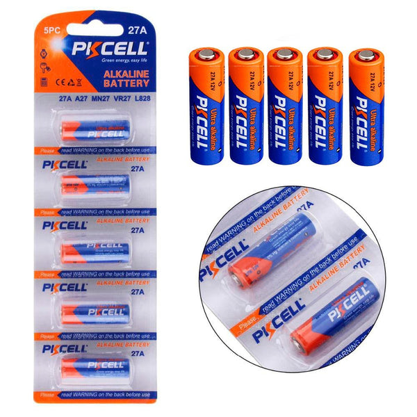 Pilas 27a 12v Ultra Alcalina Control Alarma Porton Pkcell® Lr27a, 5 pilas - Tecneu