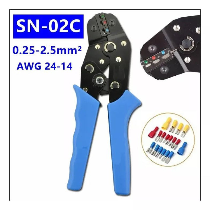 Pinza Crimpadora Terminales Con Aislamiento 14 - 24awg Sn - 02c - Tecneu