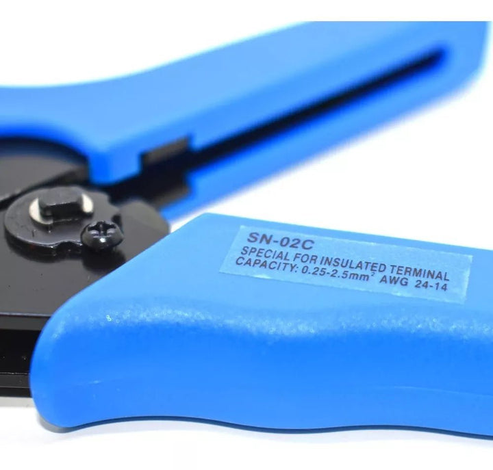 Pinza Crimpadora Terminales Con Aislamiento 14 - 24awg Sn - 02c - Tecneu