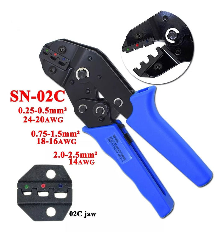 Pinza Crimpadora Terminales Con Aislamiento 14 - 24awg Sn - 02c - Tecneu