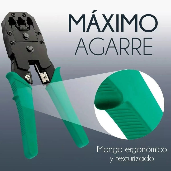 Pinzas Crimpadoras 3 En 1 Rj45 Rj11 Rj12 Ponchadoras Pelador - Tecneu