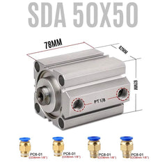 Pistón Actuador Neumático Cilindro SDA50X50 Aire