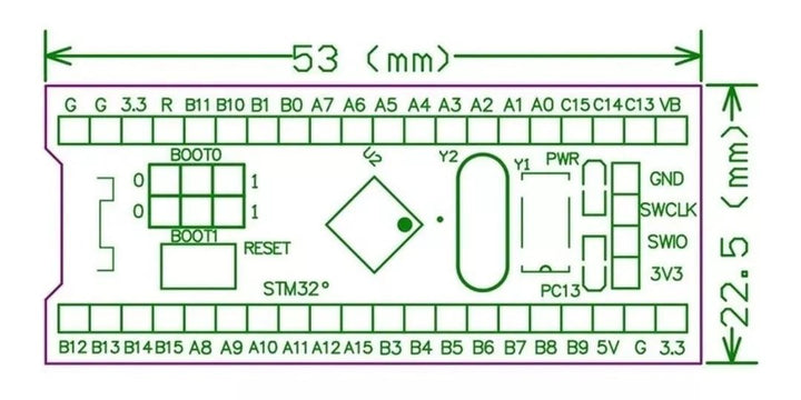 Placa De Desarrollo Stm32 Stm32f103c8t6 + Stlink St - link V2 - Tecneu