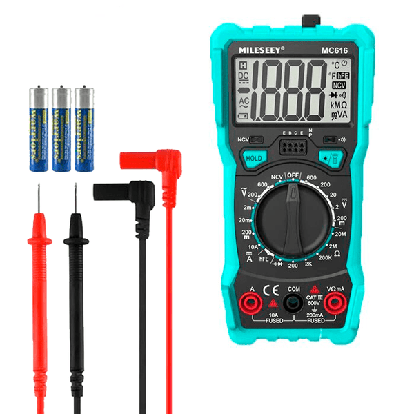 Multimetro Digital Profesional Mc616 Ac-Dc Lcd Con Linterna