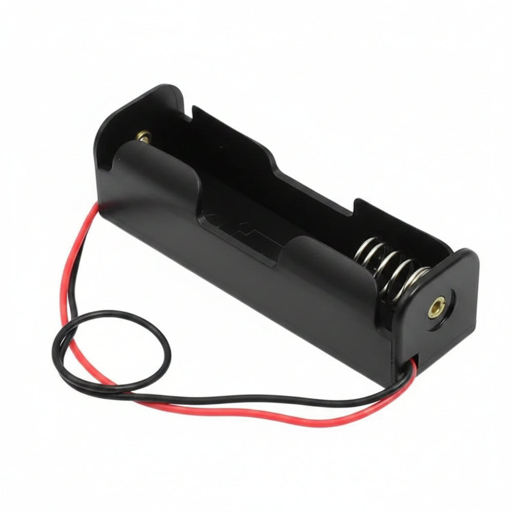 Portapila Soporte Para 1 Bateria 18650 Porta Pila Con Cables