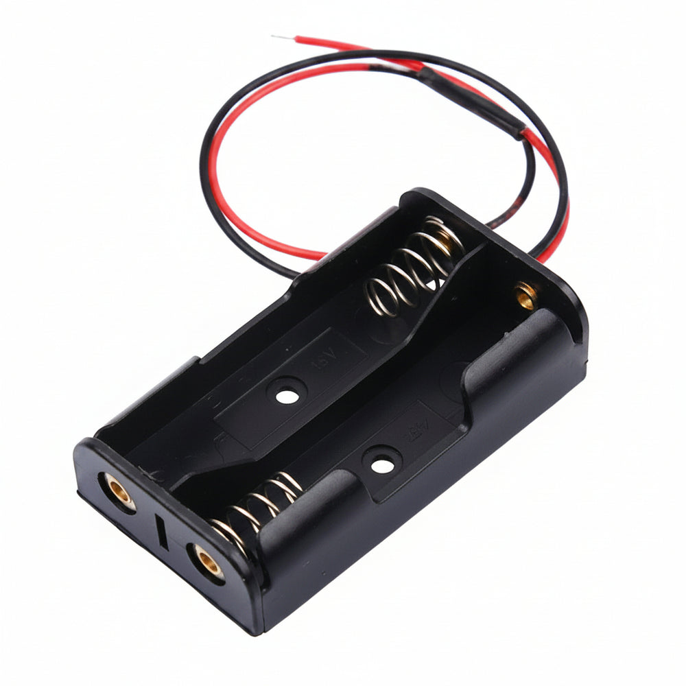 Portapilas 2 Baterias Aa Con Cable Pila Doble A