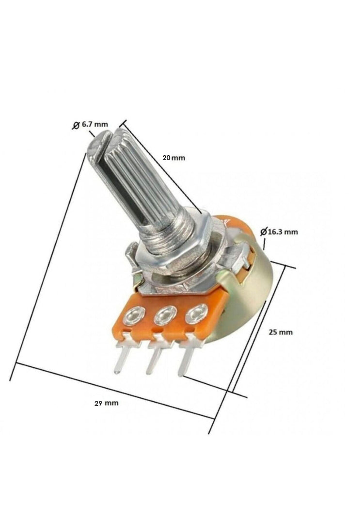 Potenciómetro 500 1k 2k 5k 10k 20K 50k 100k 250k 500k 1m - Tecneu